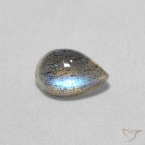 Labradorite Multicolore naturale da 0.61 ct, Forma a pera, Traslucido