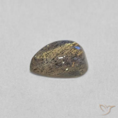 Labradorite Multicolore naturale da 0.61 ct, Forma a pera, Traslucido