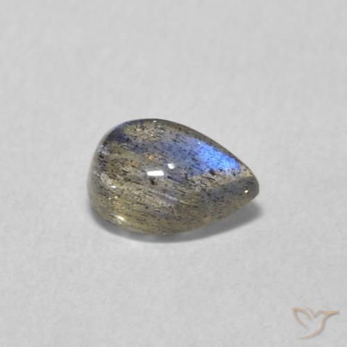 Labradorite Multicolore naturale da 0.54 ct, Forma a pera, Traslucido