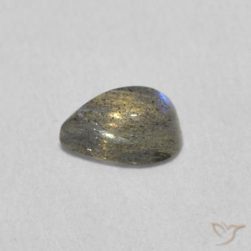 Labradorite Multicolore naturale da 0.54 ct, Forma a pera, Traslucido