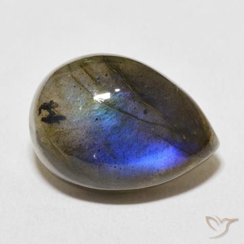 Labradorite Multicolore naturale da 13.08 ct, Forma a pera, Traslucido