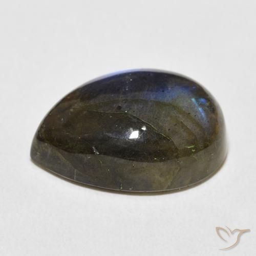 Labradorite Multicolore naturale da 13.08 ct, Forma a pera, Traslucido