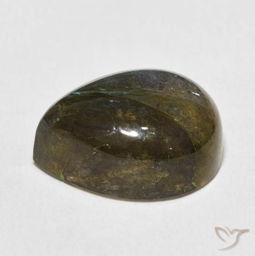 Labradorite Multicolore naturale da 11.20 ct, Forma a pera, Traslucido