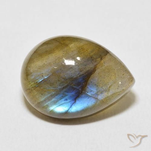 Labradorite Multicolore naturale da 9.34 ct, Forma a pera, Traslucido