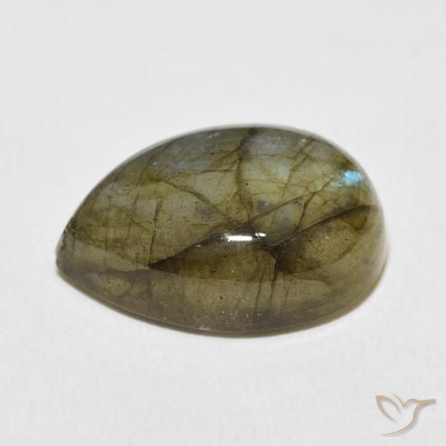 Labradorite Multicolore naturale da 8.95 ct, Forma a pera, Traslucido