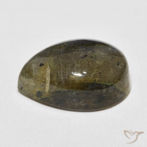 Labradorite Multicolore naturale da 13.81 ct, Forma a pera, Traslucido