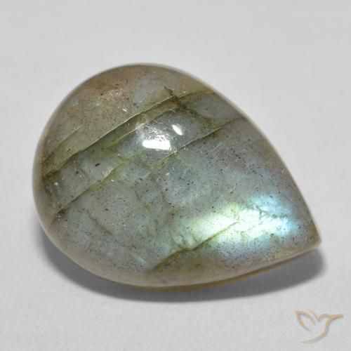 Labradorite Multicolore naturale da 16.02 ct, Forma a pera, Traslucido