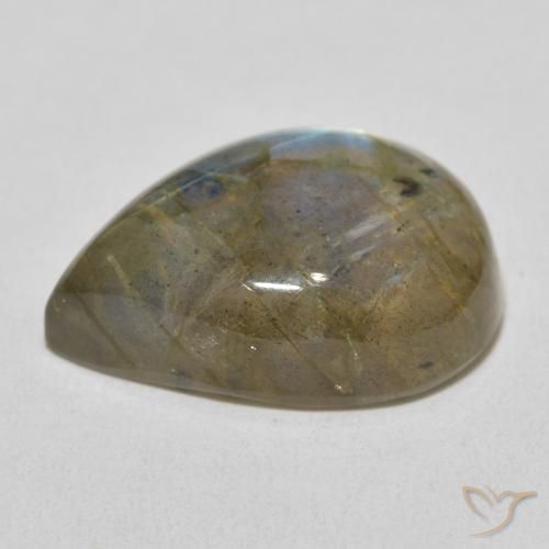 Labradorite Multicolore naturale da 16.32 ct, Forma a pera, Traslucido