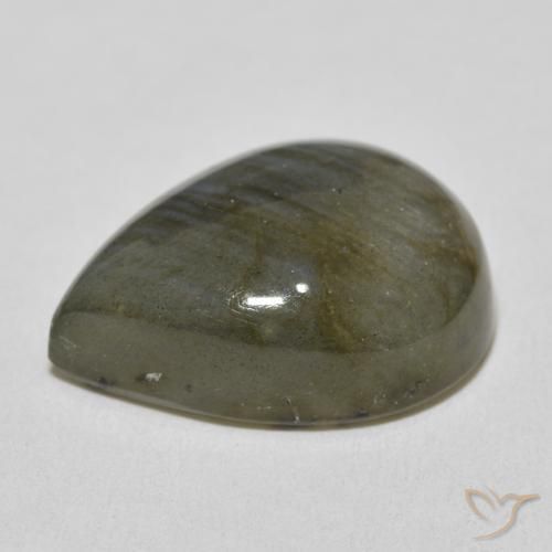Labradorite Multicolore naturale da 17.20 ct, Forma a pera, Traslucido