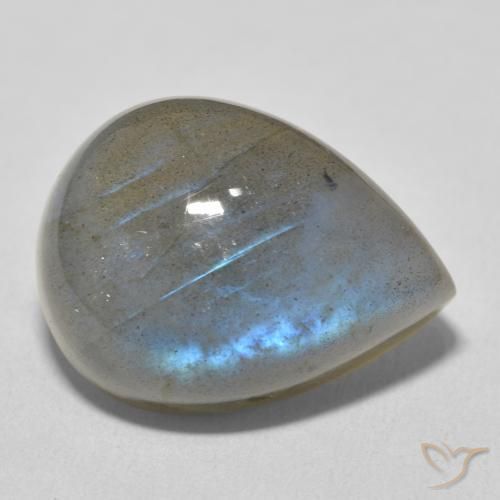 Labradorite Multicolore naturale da 19.51 ct, Forma a pera, Traslucido