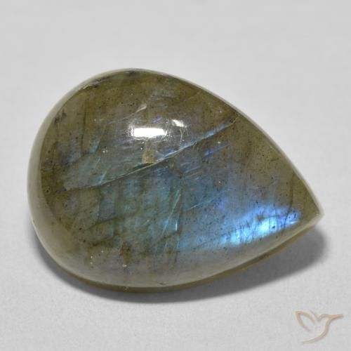 Labradorite Multicolore naturale da 16.66 ct, Forma a pera, Traslucido