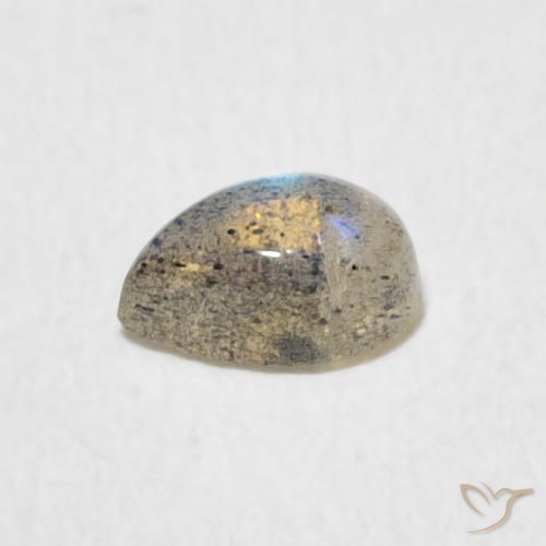 Labradorite Multicolore naturale da 0.47 ct, Forma a pera, Traslucido