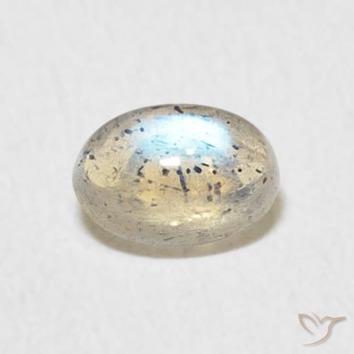 0.64ct Naturale Multicolore Labradorite, Ovale, Traslucido