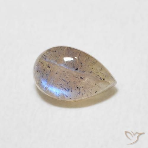 Labradorite Multicolore naturale da 0.56 ct, Forma a pera, Traslucido
