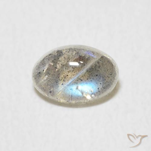 0.50ct Naturale Multicolore Labradorite, Ovale, Traslucido