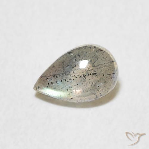 0.50ct Naturale Multicolore Labradorite, Forma a pera, Traslucido