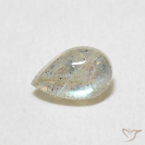 Labradorite Multicolore naturale da 0.45 ct, Forma a pera, Traslucido