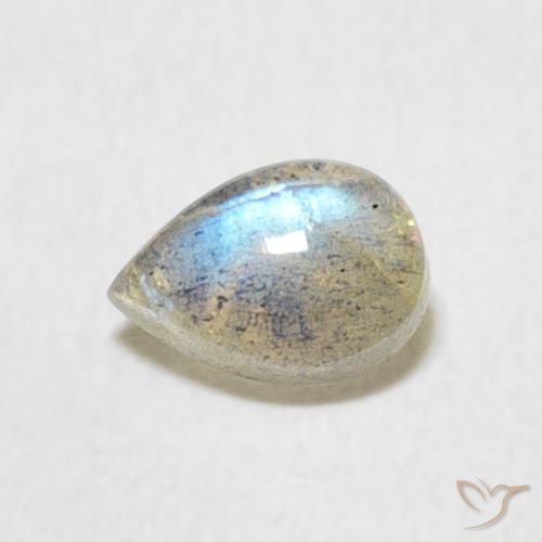 0.58ct Naturale Multicolore Labradorite, Forma a pera, Traslucido