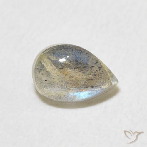 Labradorite Multicolore naturale da 0.58 ct, Forma a pera, Traslucido
