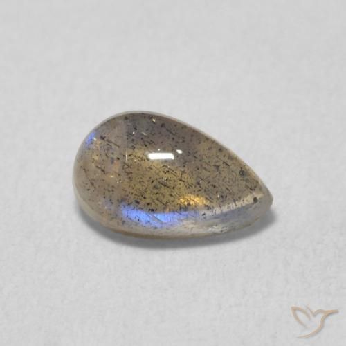 Labradorite Multicolore naturale da 0.58 ct, Forma a pera, Traslucido