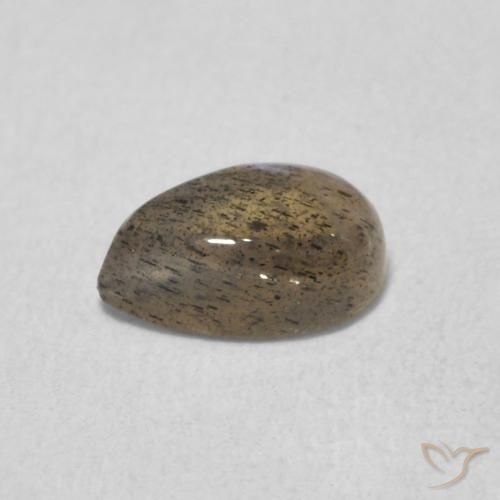 Labradorite Multicolore naturale da 0.58 ct, Forma a pera, Traslucido