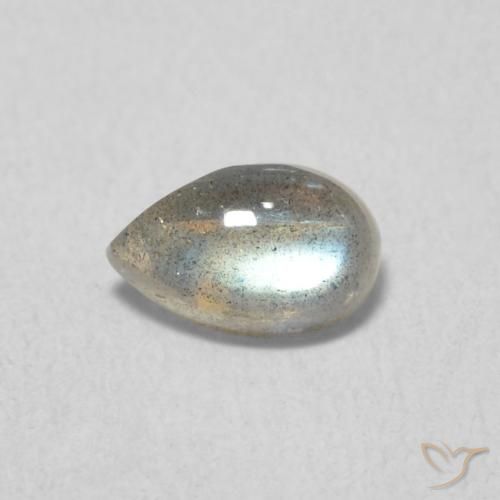 0.50ct Naturale Multicolore Labradorite, Forma a pera, Traslucido