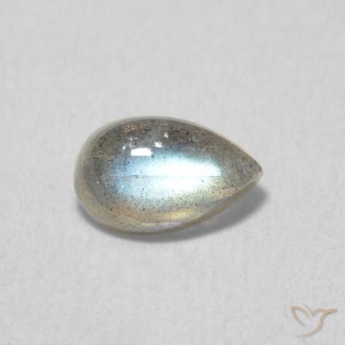 Labradorite Multicolore naturale da 0.50 ct, Forma a pera, Traslucido