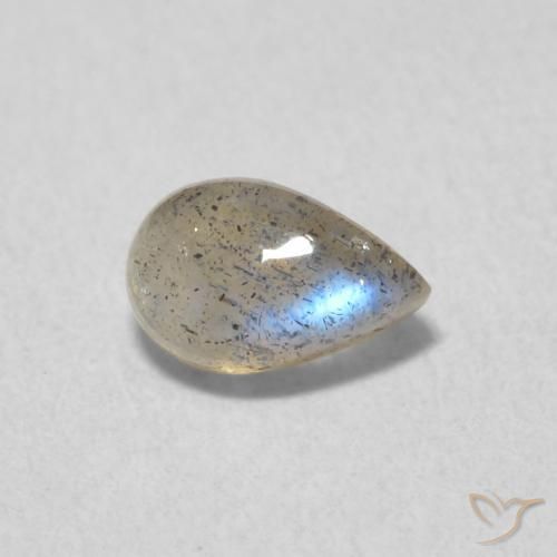 Labradorite Multicolore naturale da 0.60 ct, Forma a pera, Traslucido