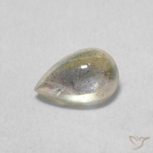 Labradorite Multicolore naturale da 0.46 ct, Forma a pera, Traslucido