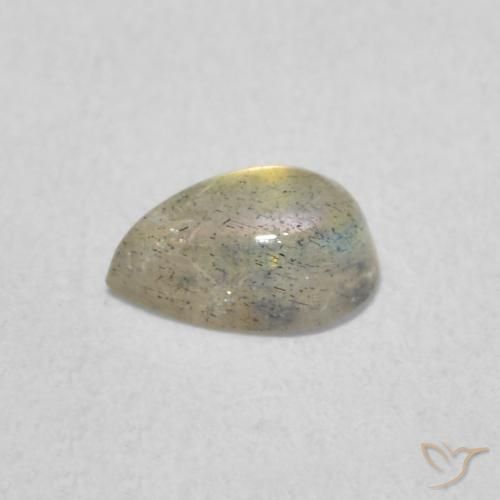 Labradorite Multicolore naturale da 0.46 ct, Forma a pera, Traslucido