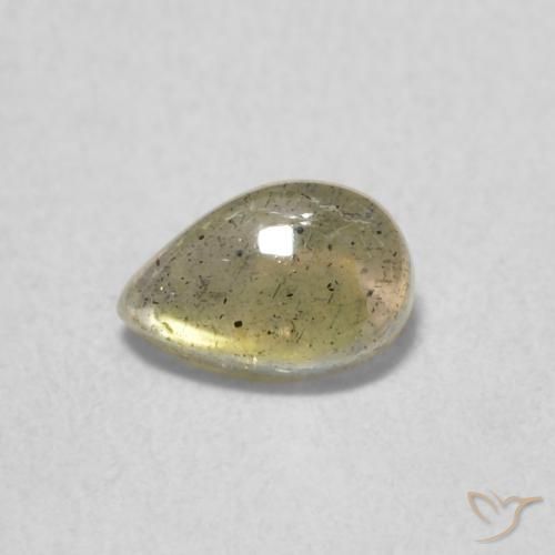 0.40ct Naturale Multicolore Labradorite, Forma a pera, Traslucido
