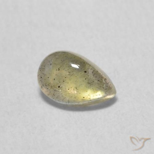 Labradorite Multicolore naturale da 0.40 ct, Forma a pera, Traslucido