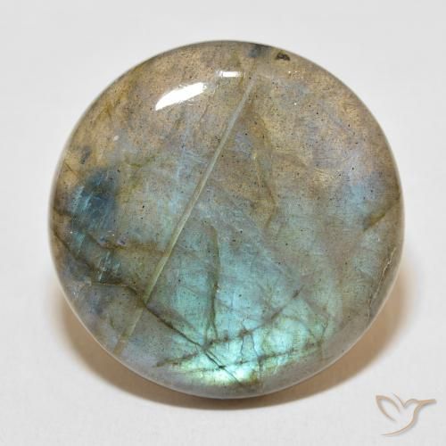 30.10ct Naturale Multicolore Labradorite, Rotondo, Traslucido