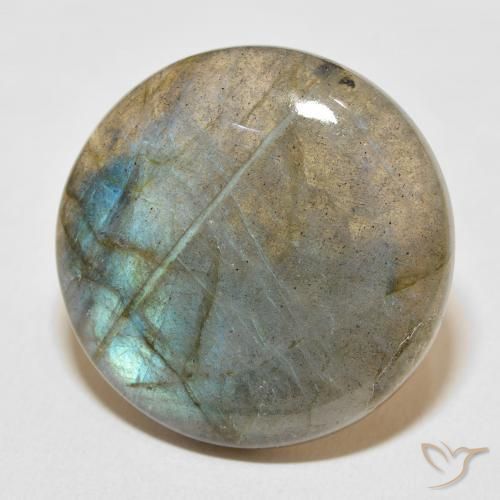 Labradorite Multicolore naturale da 30.10 ct, Rotondo, Traslucido