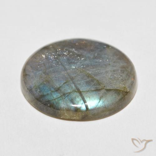Labradorite Multicolore naturale da 30.10 ct, Rotondo, Traslucido