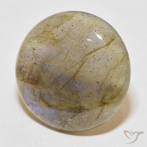 Labradorite Multicolore naturale da 30.47 ct, Rotondo, Traslucido