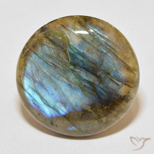 27.33ct Naturale Multicolore Labradorite, Rotondo, Traslucido