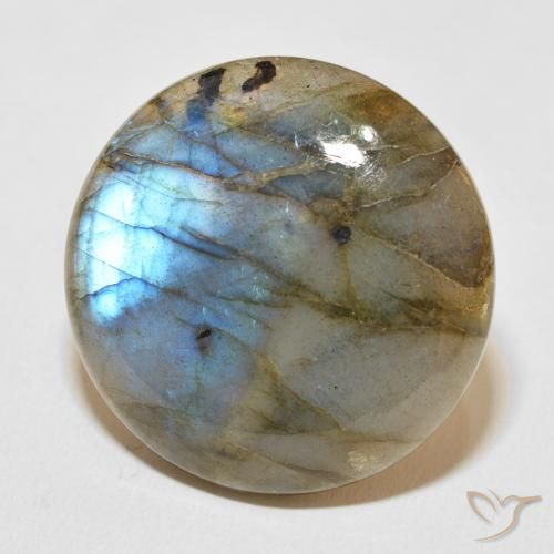 Labradorite Multicolore naturale da 35.82 ct, Rotondo, Traslucido