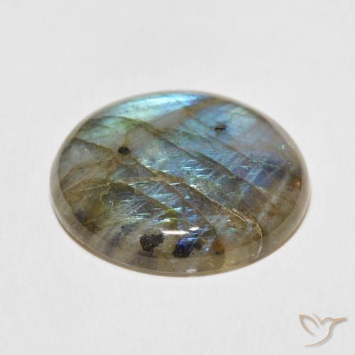 Labradorite Multicolore naturale da 35.82 ct, Rotondo, Traslucido