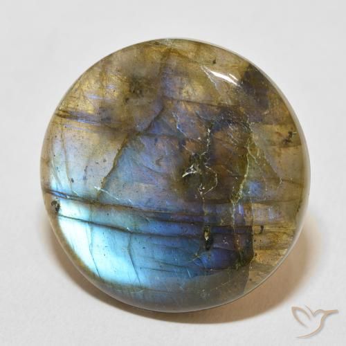 Labradorite Multicolore naturale da 33.10 ct, Rotondo, Traslucido