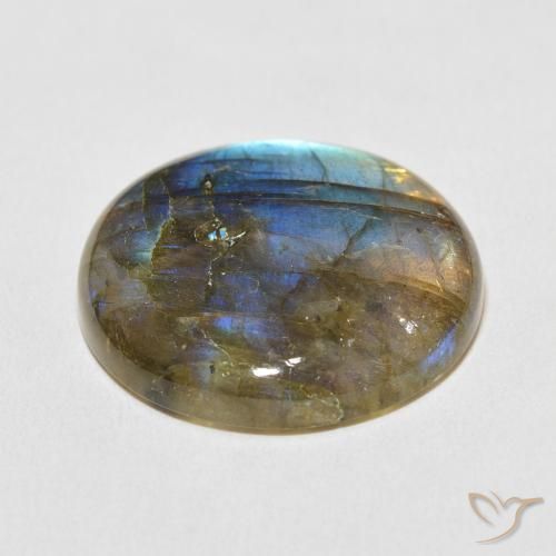 Labradorite Multicolore naturale da 33.10 ct, Rotondo, Traslucido
