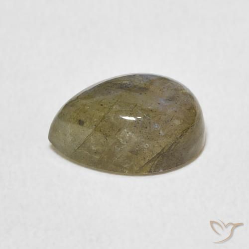 Labradorite Multicolore naturale da 2.42 ct, Forma a pera, Traslucido