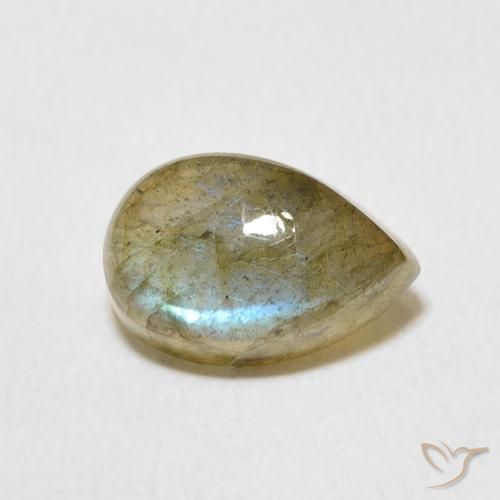 Labradorite Multicolore naturale da 2.39 ct, Forma a pera, Traslucido