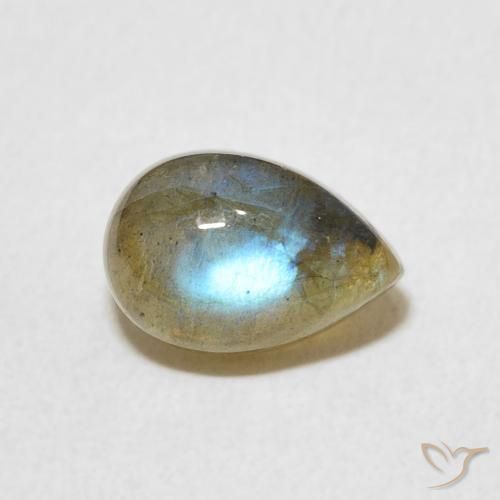 Labradorite Multicolore naturale da 1.78 ct, Forma a pera, Traslucido