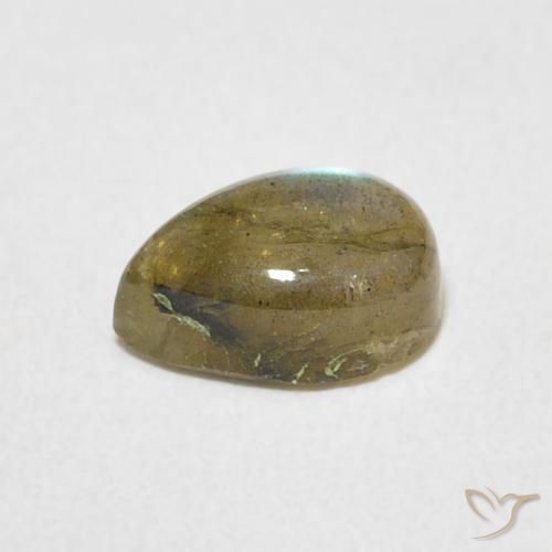 Labradorite Multicolore naturale da 1.78 ct, Forma a pera, Traslucido
