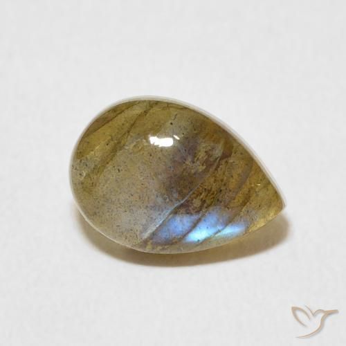Labradorite Multicolore naturale da 2.32 ct, Forma a pera, Traslucido