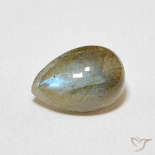 Labradorite Multicolore naturale da 1.71 ct, Forma a pera, Traslucido