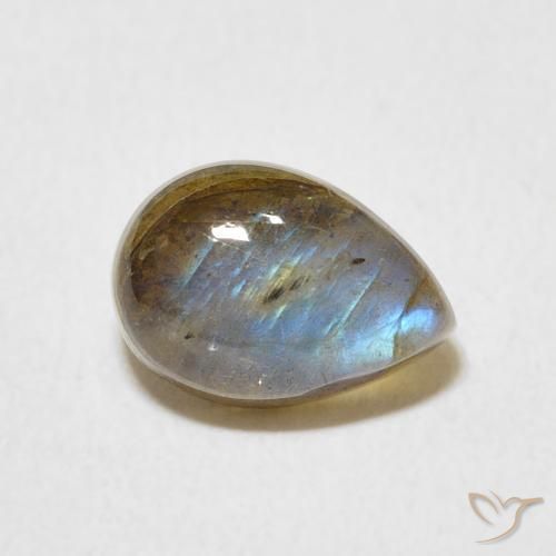 Labradorite Multicolore naturale da 2.53 ct, Forma a pera, Traslucido