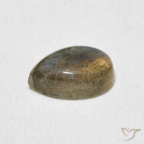 Labradorite Multicolore naturale da 1.53 ct, Forma a pera, Traslucido