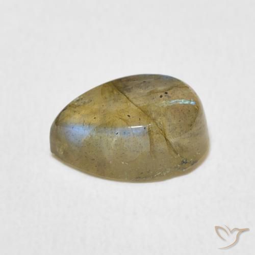 Labradorite Multicolore naturale da 2.47 ct, Forma a pera, Traslucido